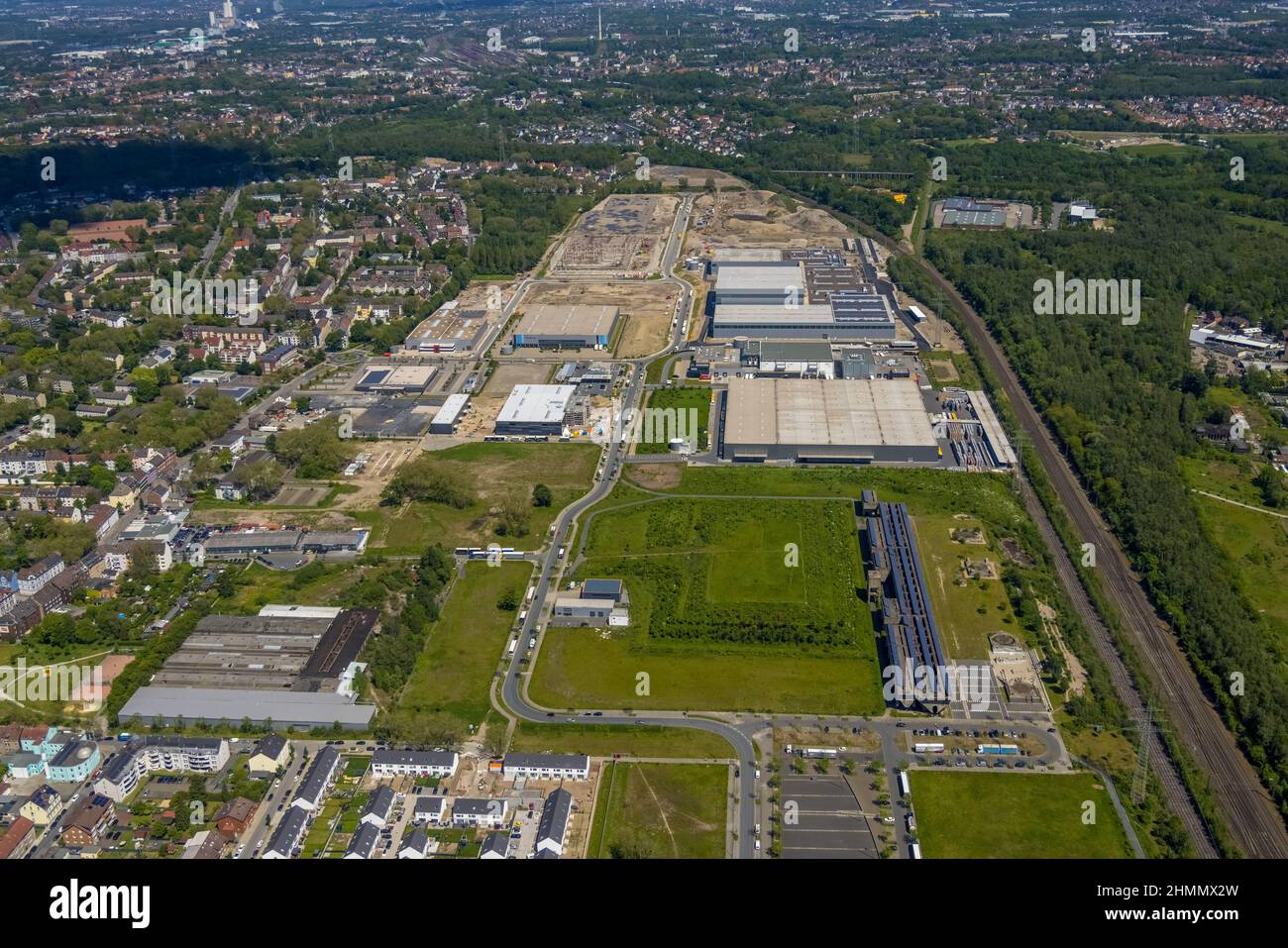 Construction site and new building in the europastrasse industrial ...