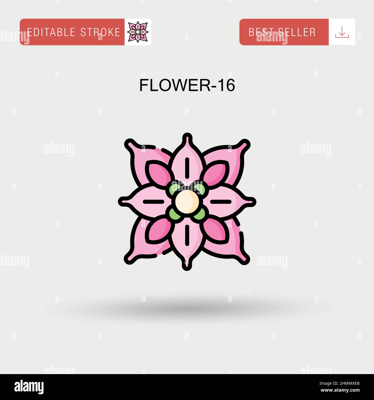 Simple flower vector icon collection hi-res stock photography and ...