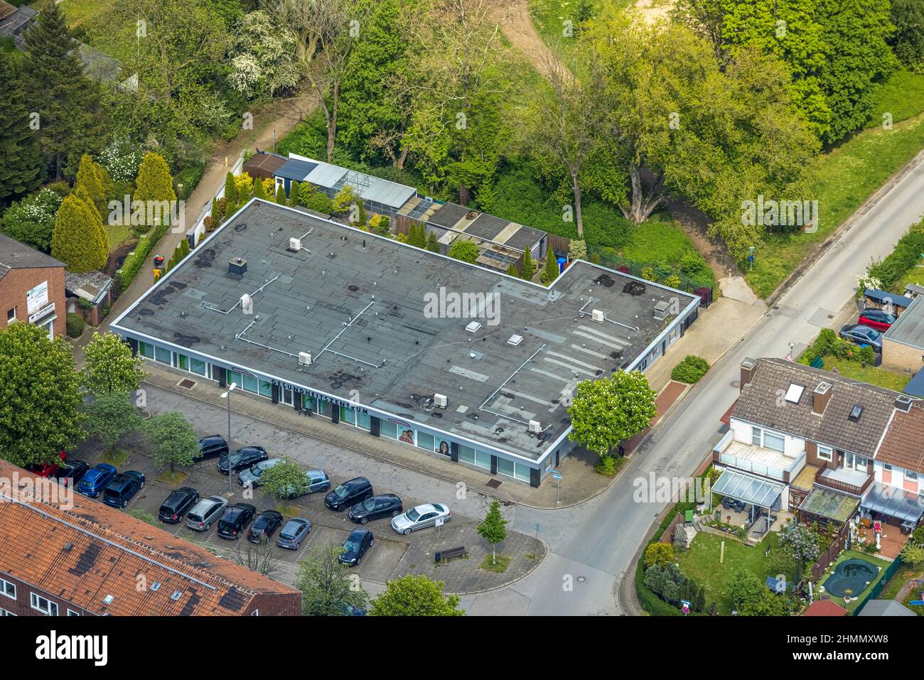 Aerial view, Rosenhügel Health Centre Lützenkampstraße, Brauck, Gladbeck, Ruhr Area, North Rhine-Westphalia, Germany, DE, Europe, Health Care, Aerial Stock Photo