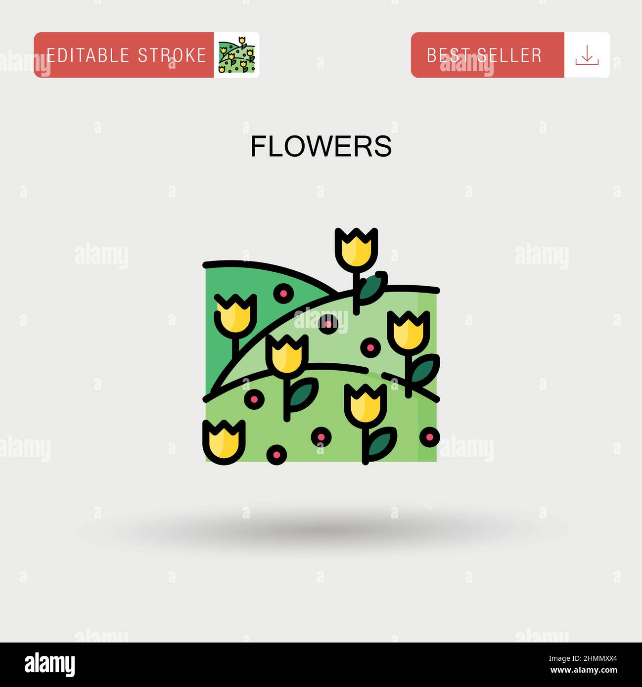 Flowers Simple vector icon Stock Vector Image & Art - Alamy