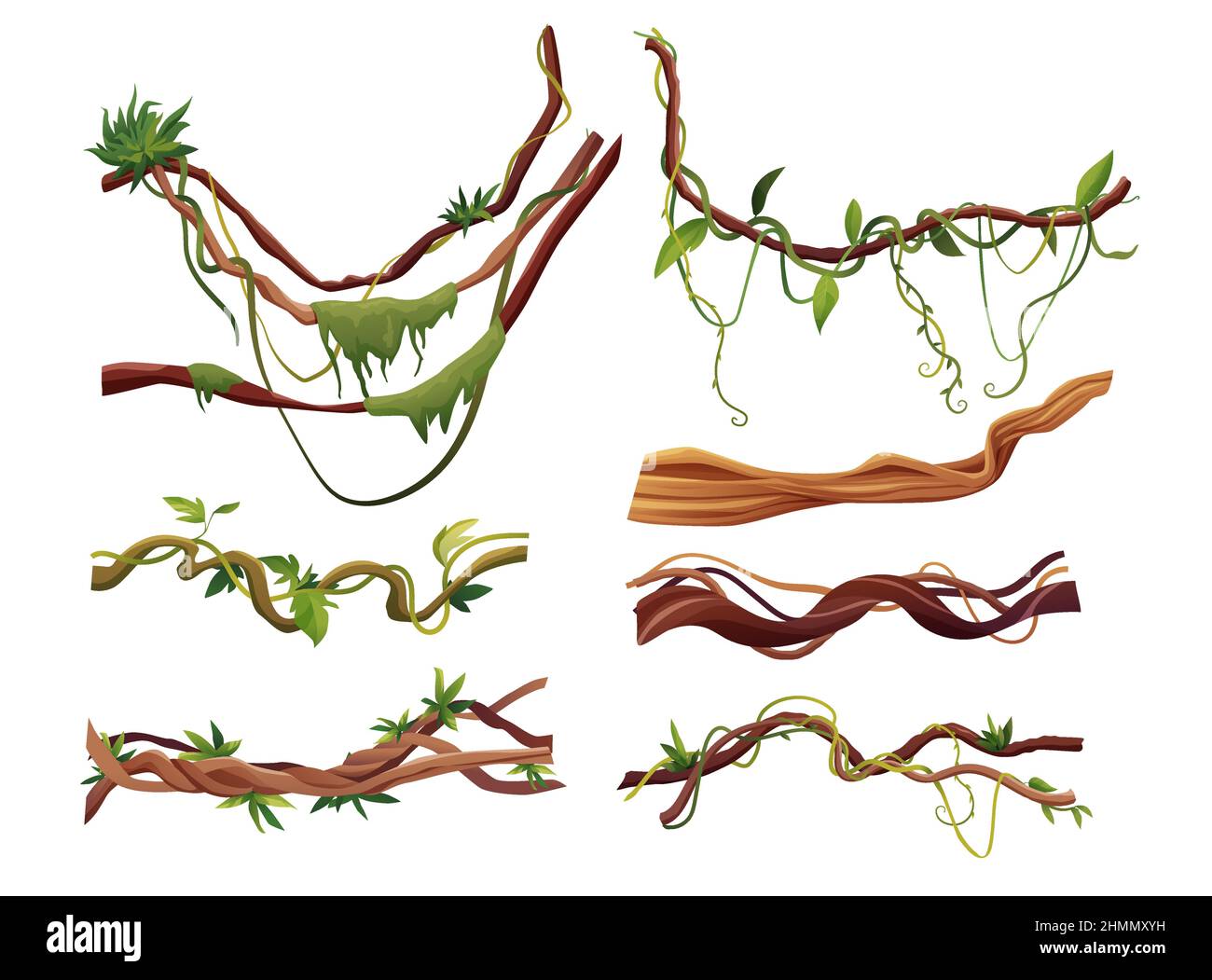 Vine climbing tree trunk Stock Vector Images Alamy