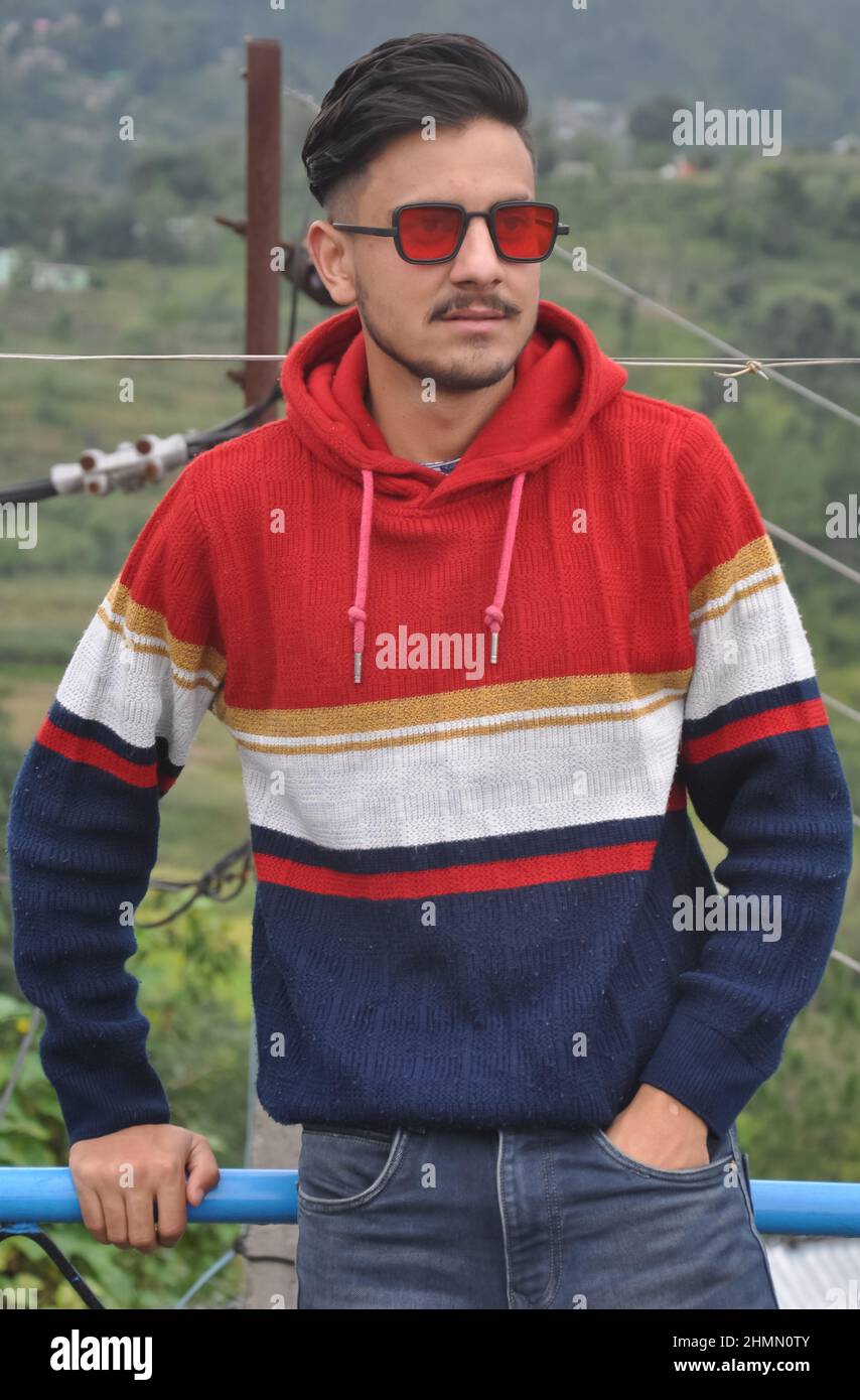Male model posing outdoor hi-res stock photography and images - Alamy