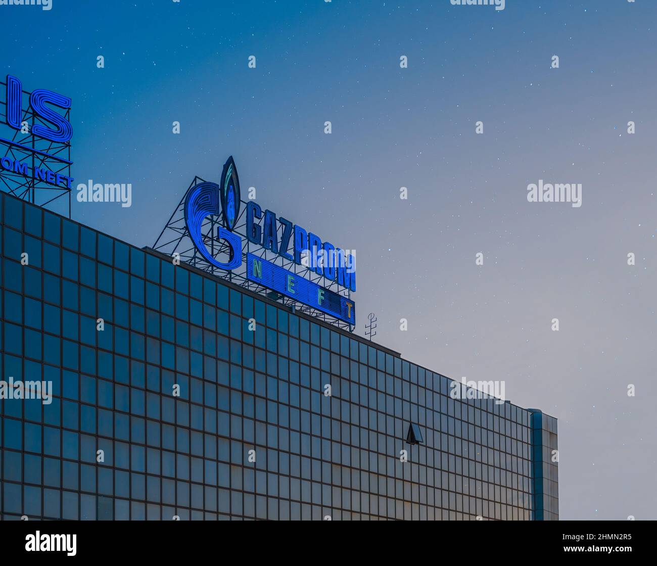Gazprom building logo hi-res stock photography and images - Alamy