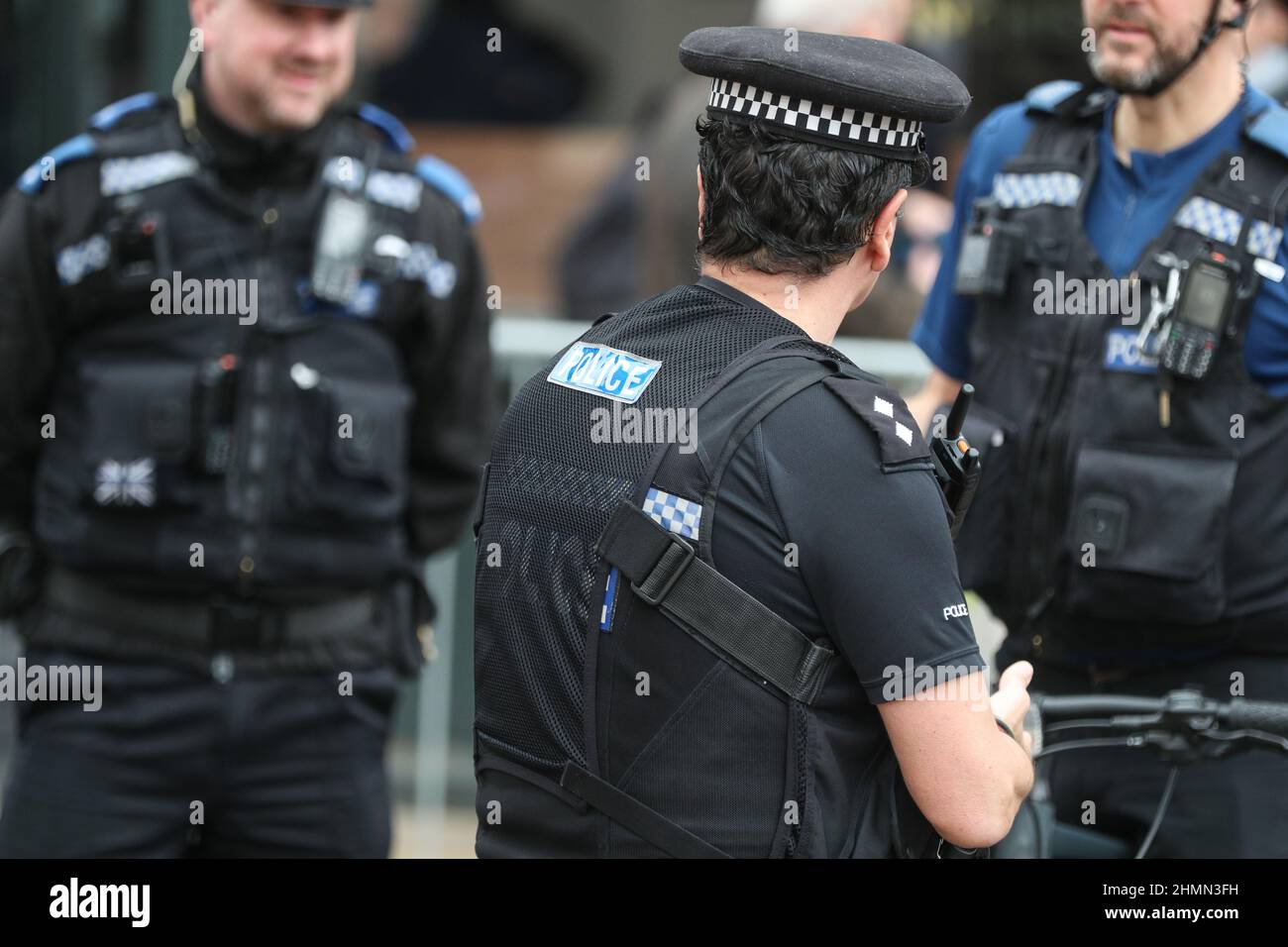 Police officers on duty in Winchester, Hampshire, UK Stock Photo