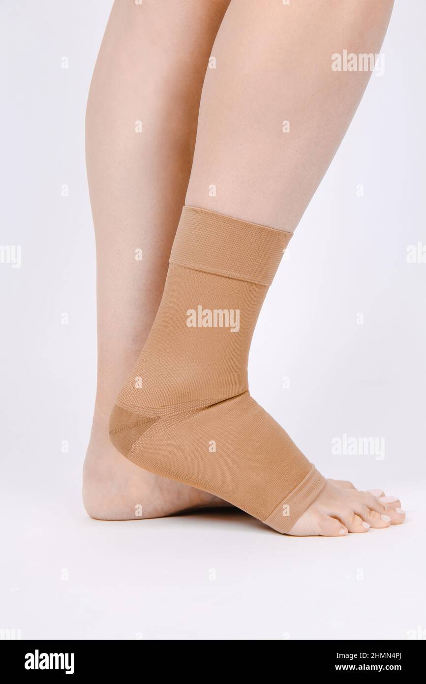 Orthopedic Ankle Brace. Medical Ankle Bandage. Medical Ankle Support Strap  Adjustable Wrap Bandage Brace foot Pain Relief Sport. Leg Brace isolated on  Stock Photo - Alamy