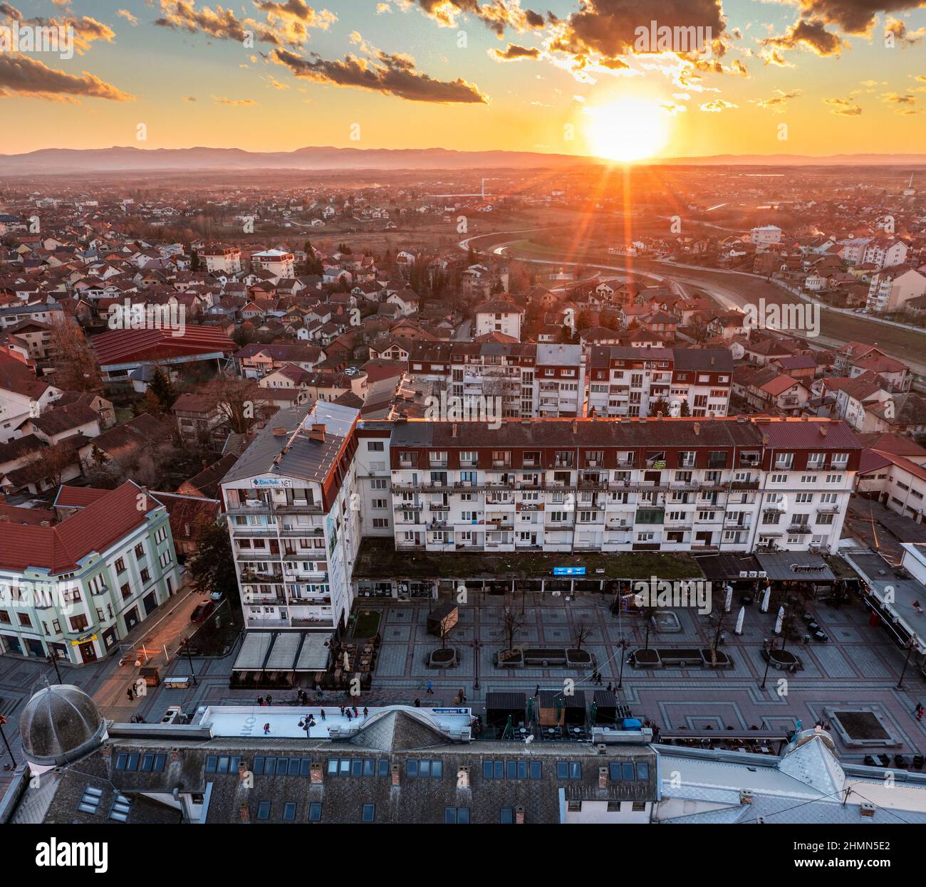 Beautiful view from Brcko, Bosnia Stock Photo - Alamy