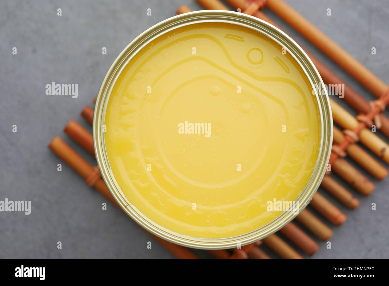 homemade ghee in container on a table Stock Photo Alamy