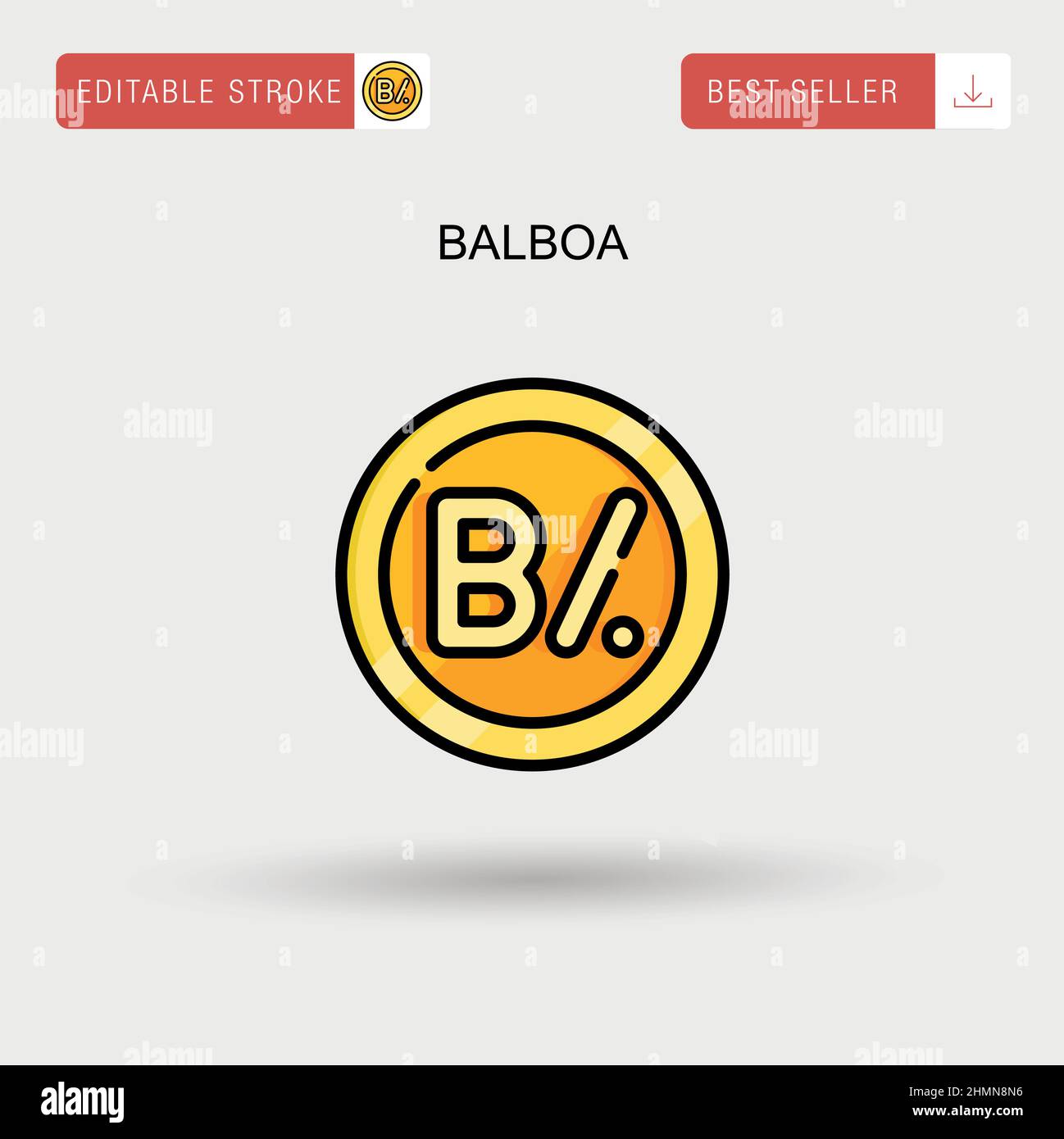 Balboa Simple vector icon. Stock Vector