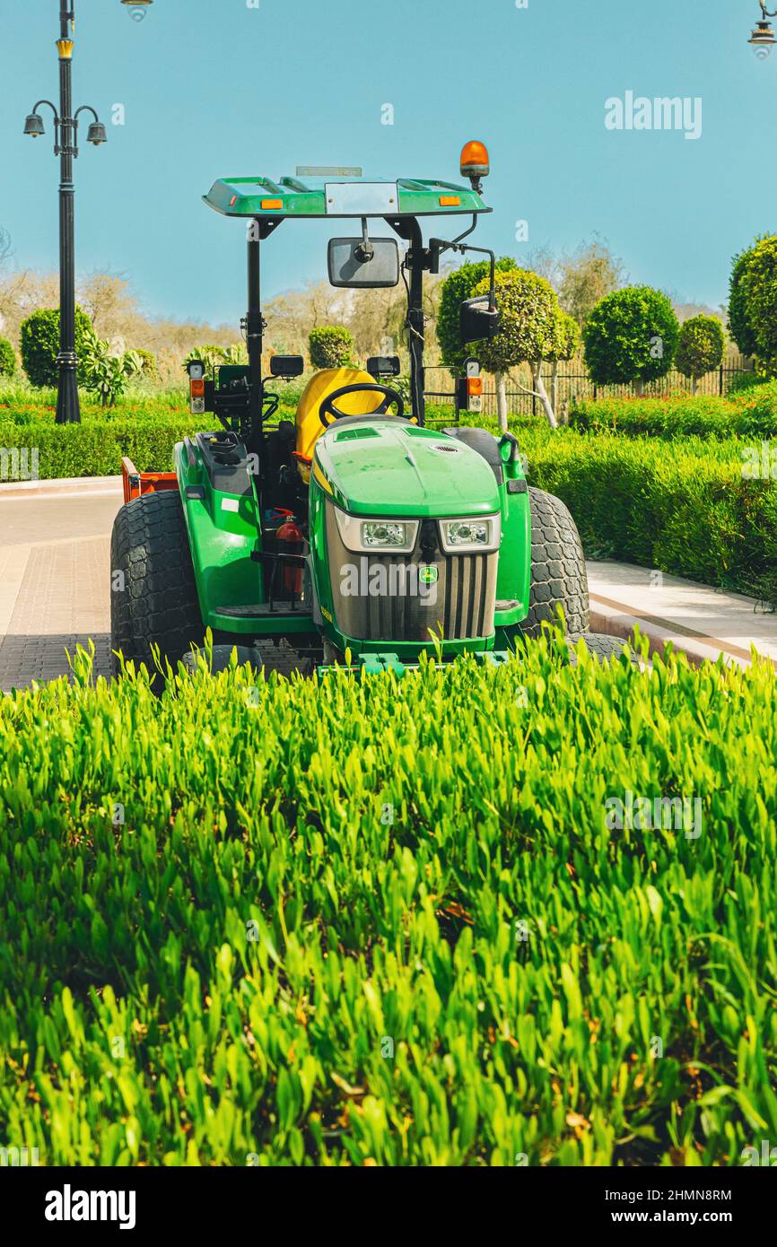 Dubai, UAE, United Arab Emirates May 25, 2021 John Deere Compact