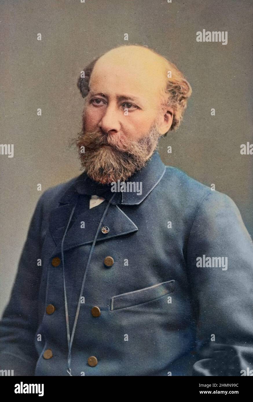 Portrait de Octave Feuillet (1821-1890) par Nadar - colorié ultérieurement Stock Photo