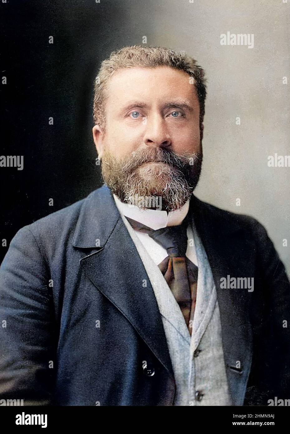 Portrait of French politician, Jean Jaures (1859-1914) - photo colorié ultérieurement Stock Photo