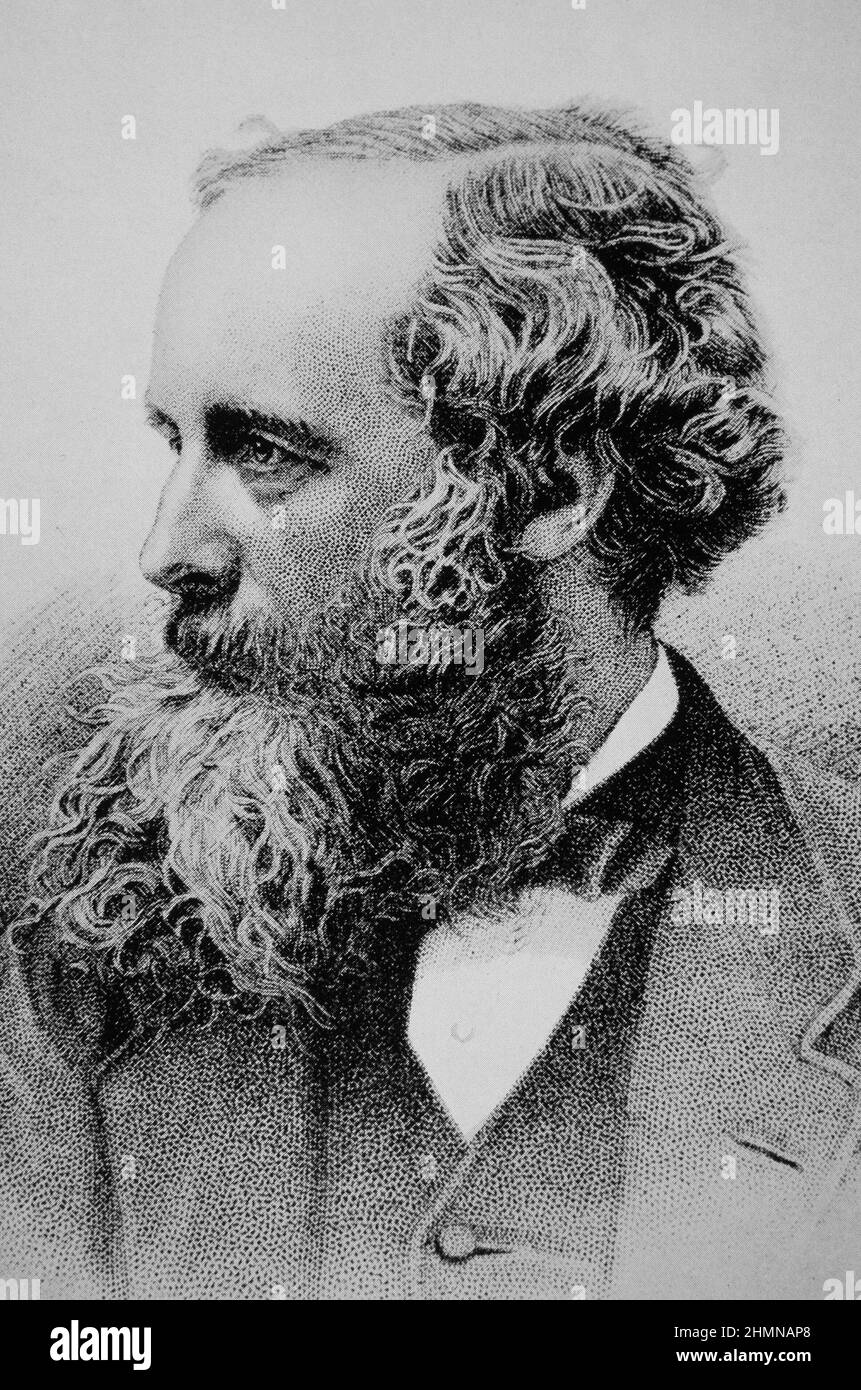 MAXWELL , JAMES CLERK. FISICO ESCOCES . 1831 - 1879. LITOGRAFIA. Stock Photo