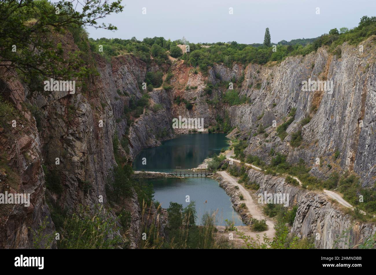 big abandoned canyon on a summer day Stock Photo