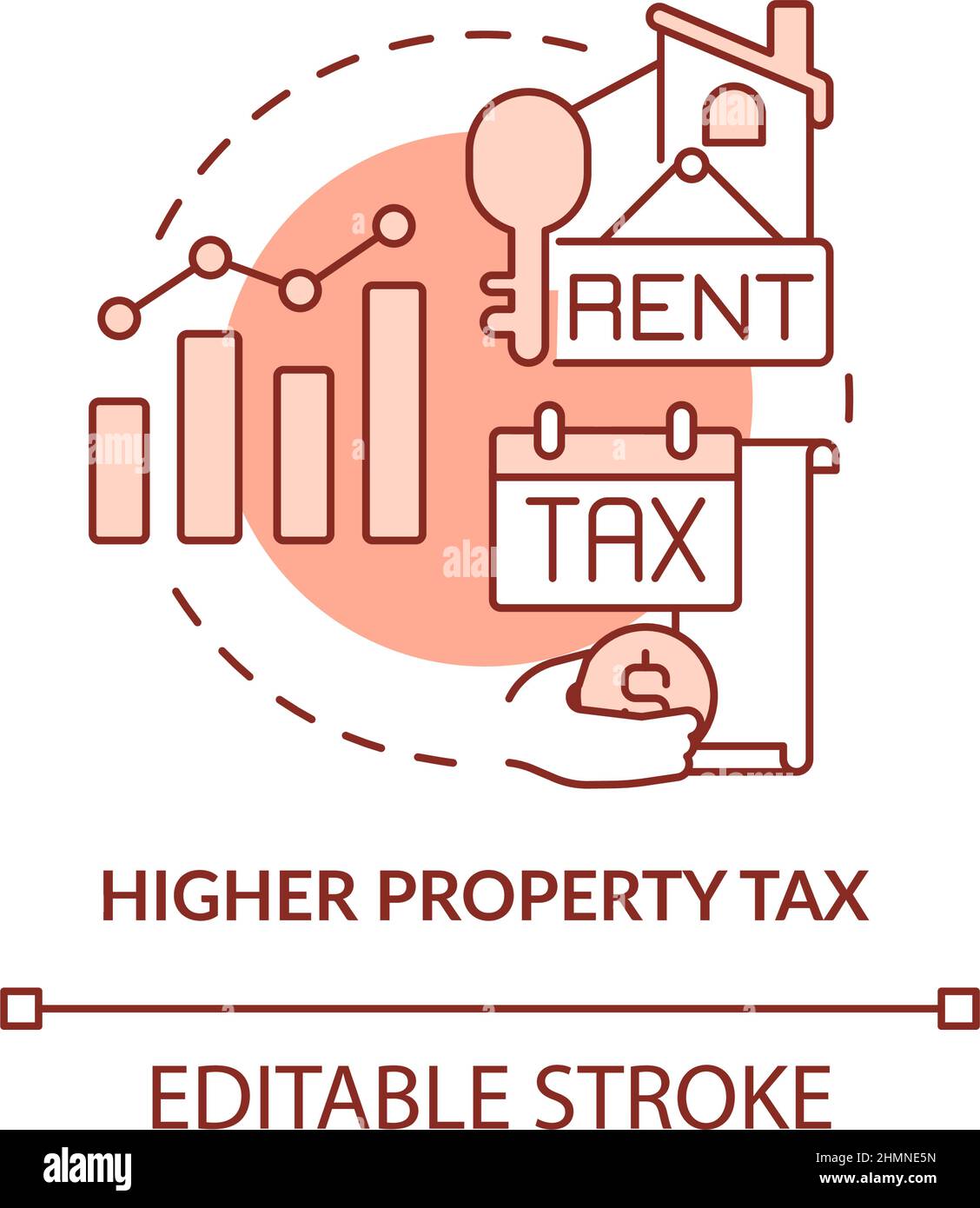 Higher property tax orange concept icon Stock Vector Image & Art Alamy