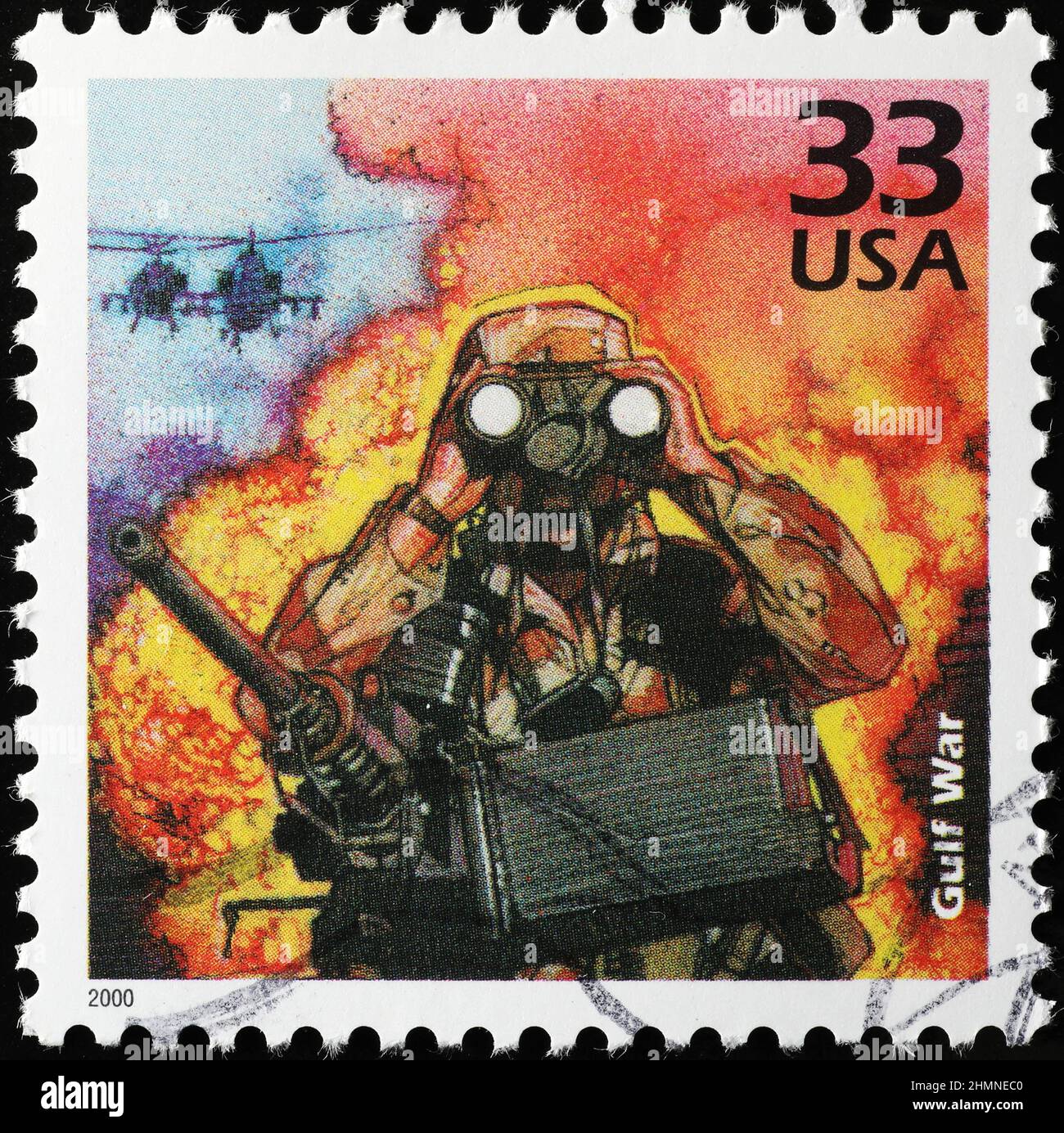 Gulf war remembered on american postage stamp Stock Photo Alamy