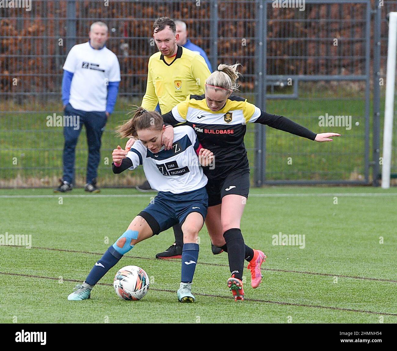 Pictured Val McDermid with the new team strip and captain of the