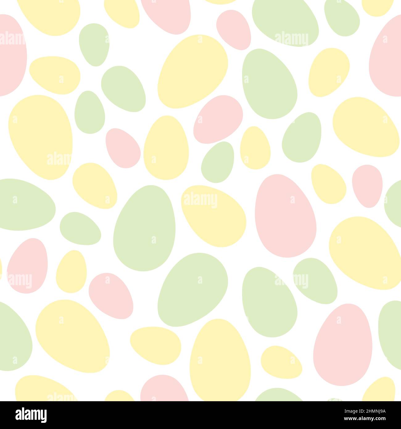 Happy Easter seamless pattern with colorful eggs on white background ...
