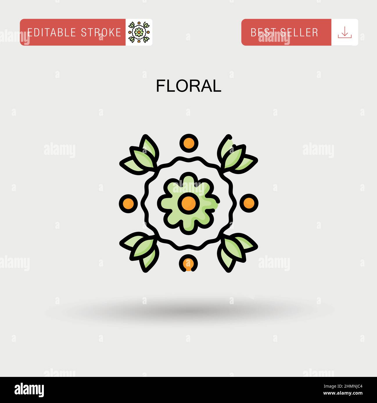 Floral Simple vector icon Stock Vector Image & Art - Alamy