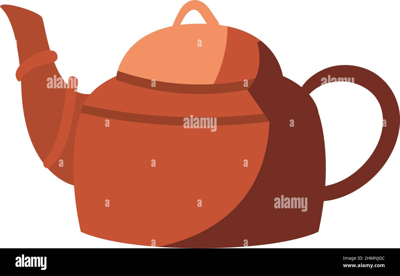 ceramic chinese teapot over white Stock Vector Image & Art - Alamy