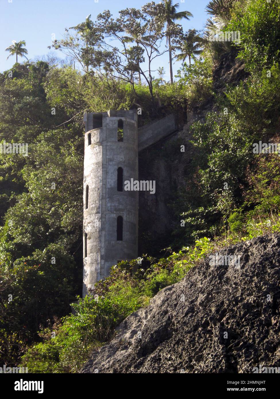 Historic old tower in the countryside on the Philippines January 3, 2012 Stock Photo
