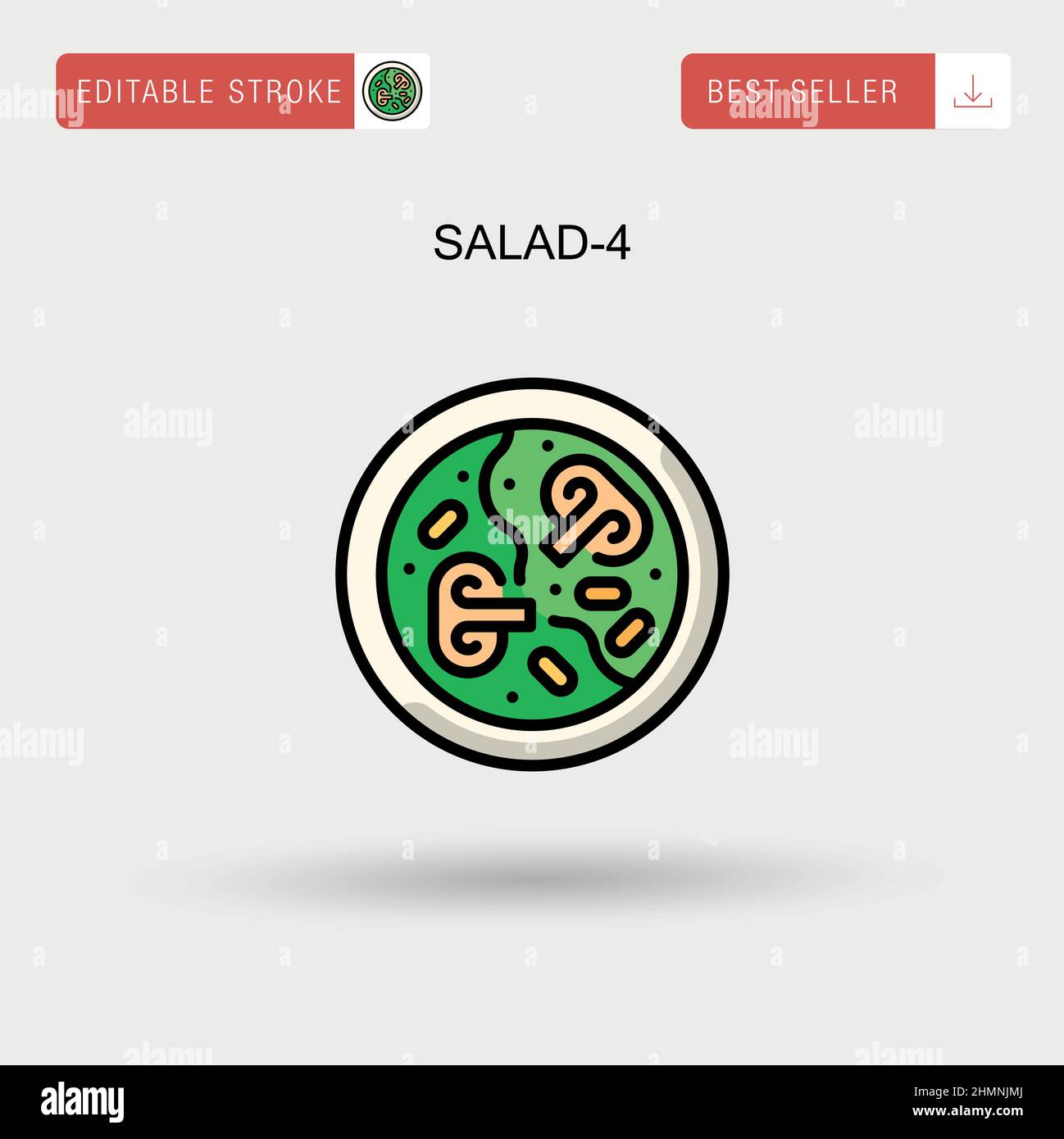 Salad-4 Simple vector icon. Stock Vector