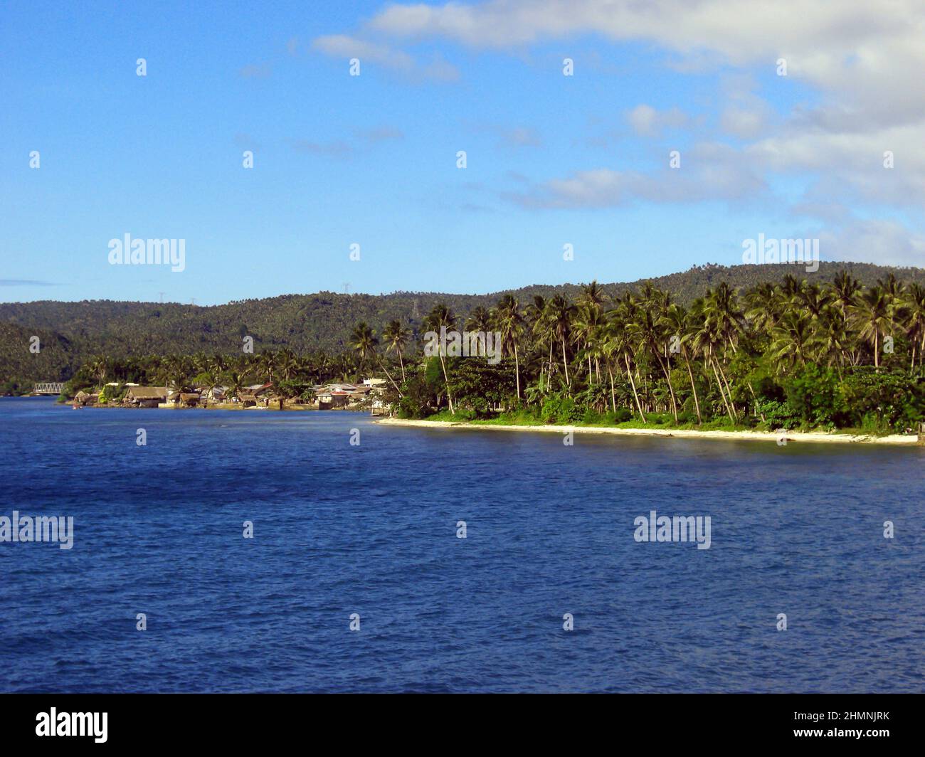 View over the island Samar on the Philippines January 22, 2012 Stock Photo