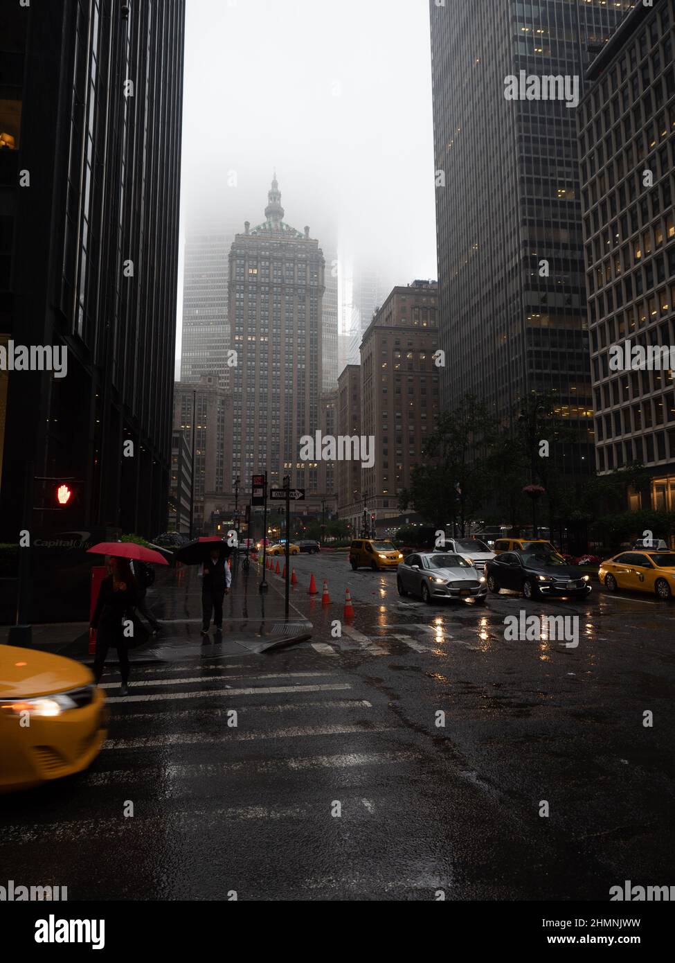 Rainy day in New York City editorial stock image. Image of avenue -  231946664