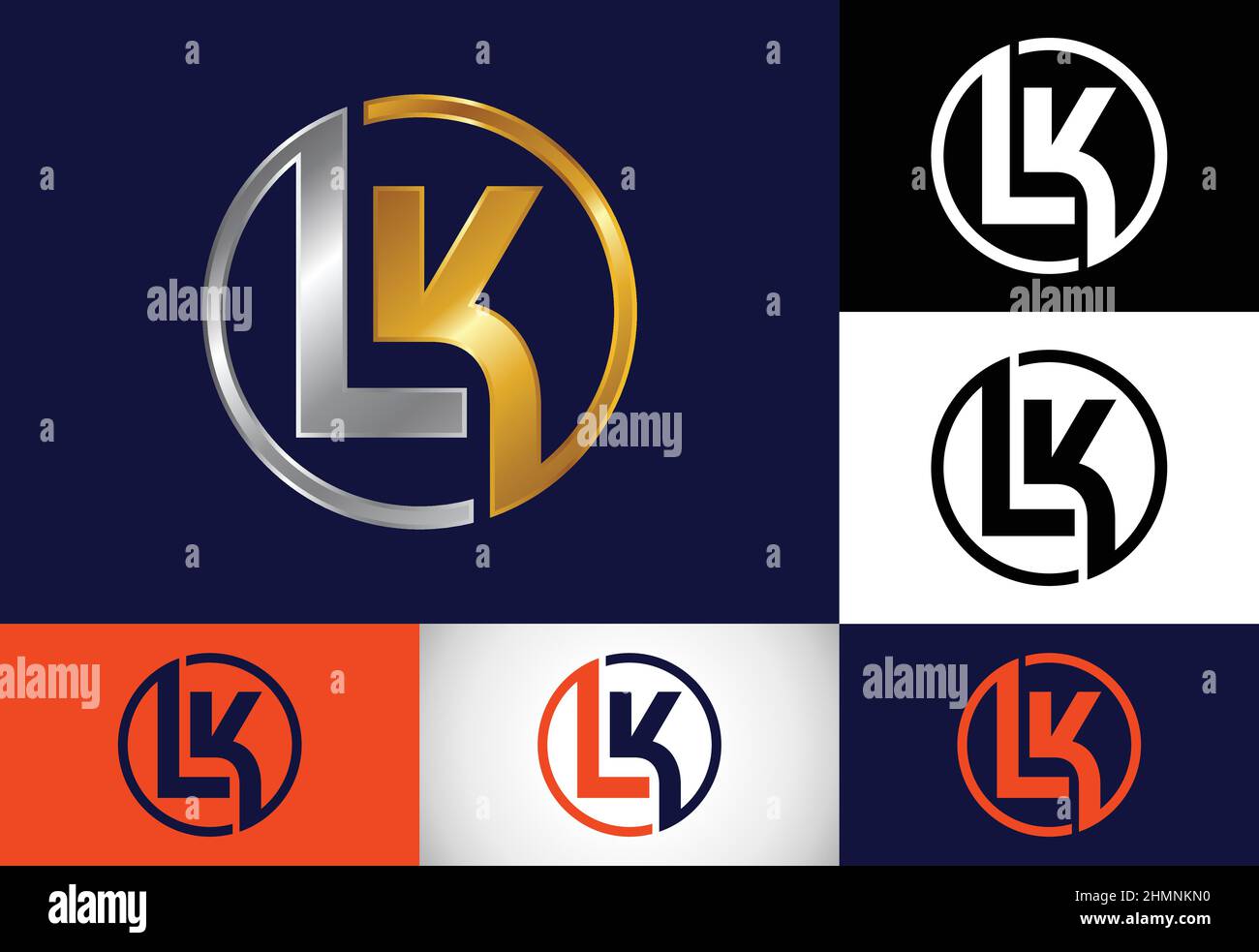Initial Monogram Letter L K Logo Design Vector Template. LK Letter Logo ...