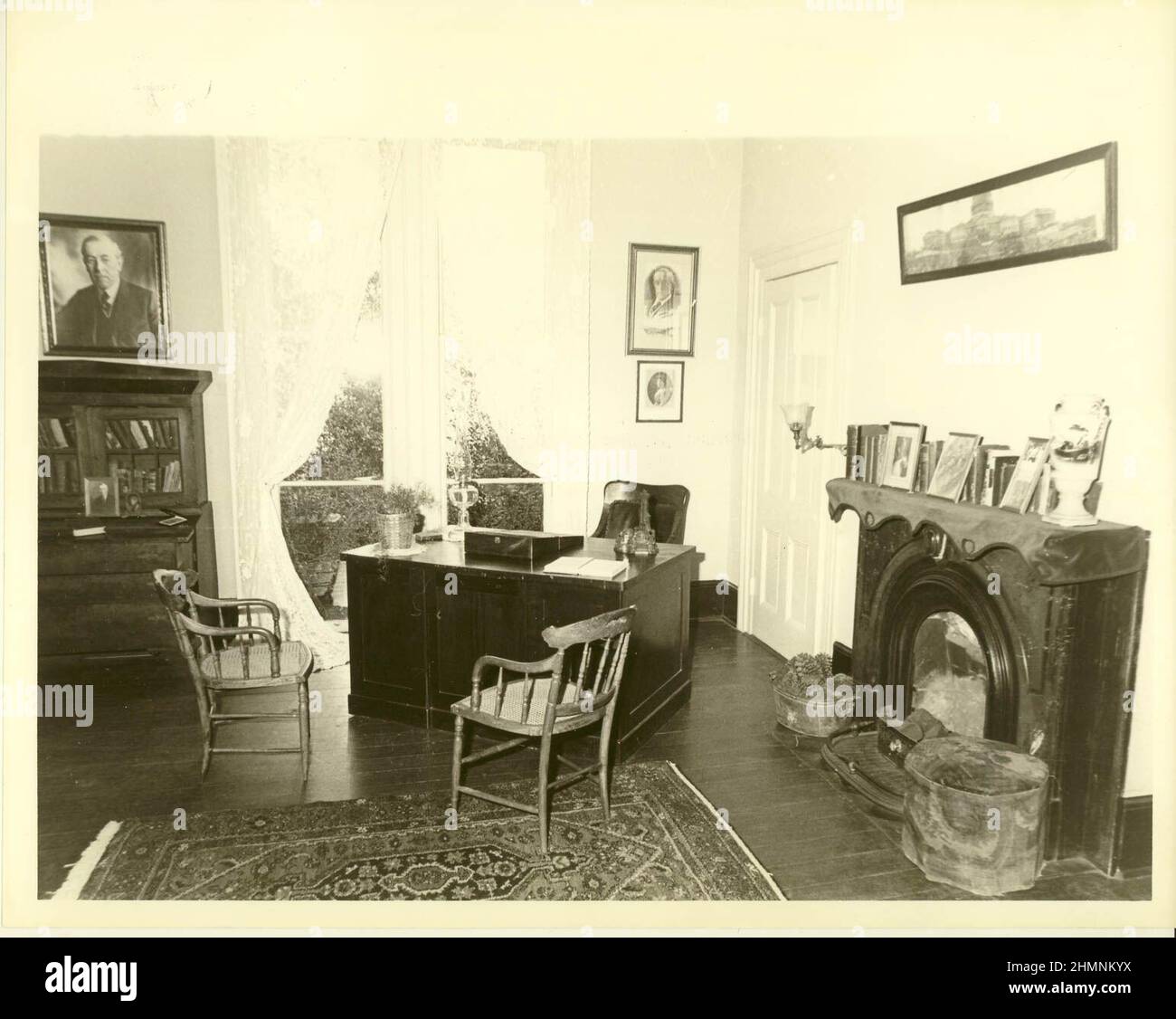 This study was used by Rev. Wilson. The desk was later used by Woodrow