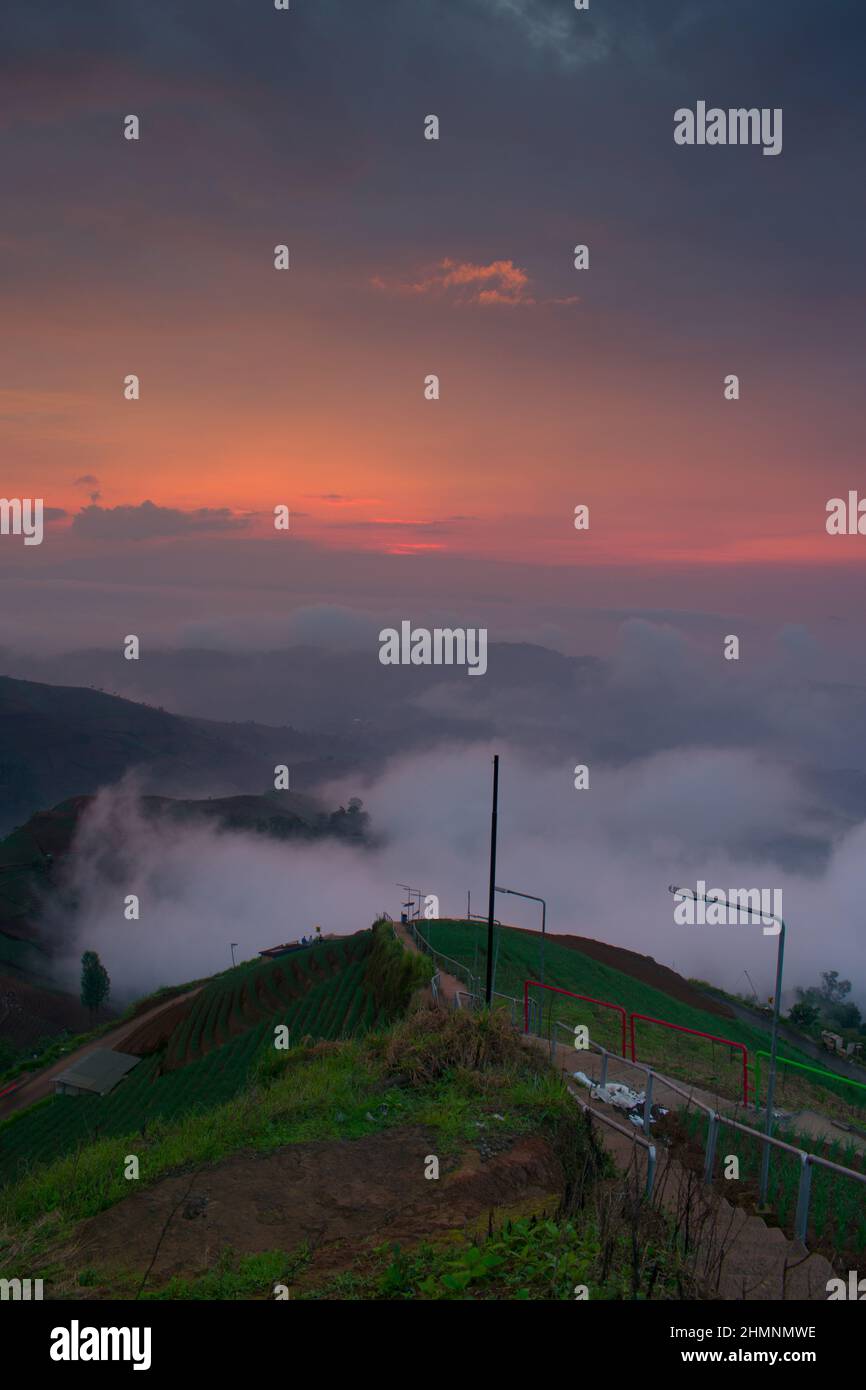 beautiful scenery in Indonesia Stock Photo