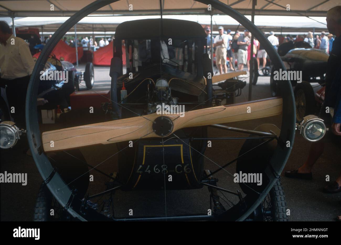 The propellor-driven 1922 Leyat Helica in the Paddock at the 2003 Goodwood Festival of Speed. Stock Photo