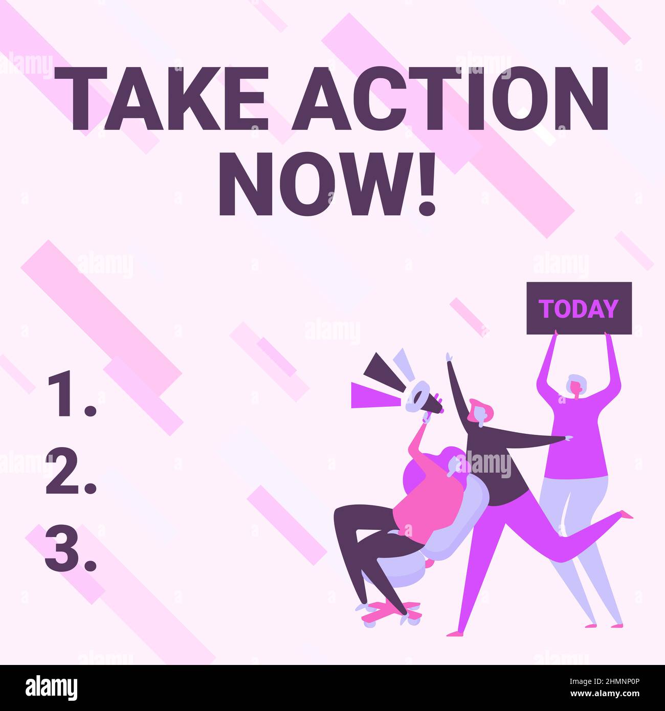 Sign displaying Take Action Now. Concept meaning asking someone to ...