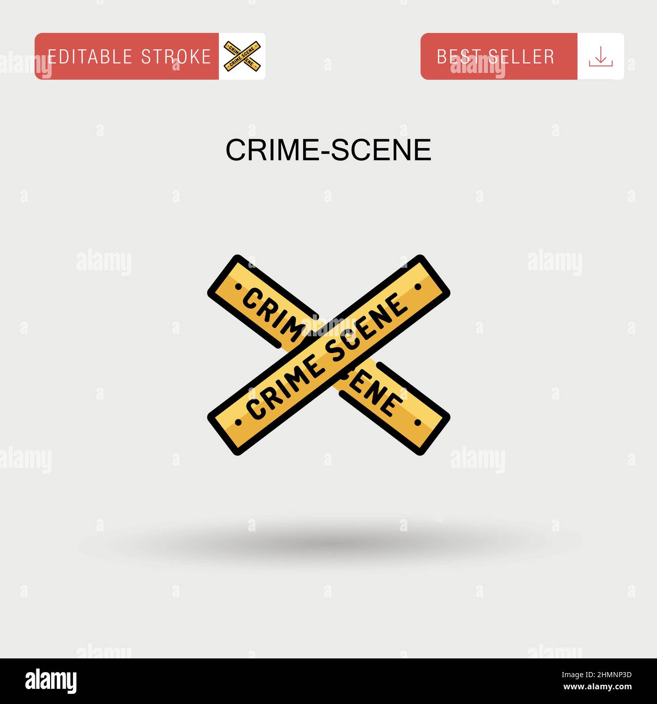 Crime-scene Simple vector icon. Stock Vector