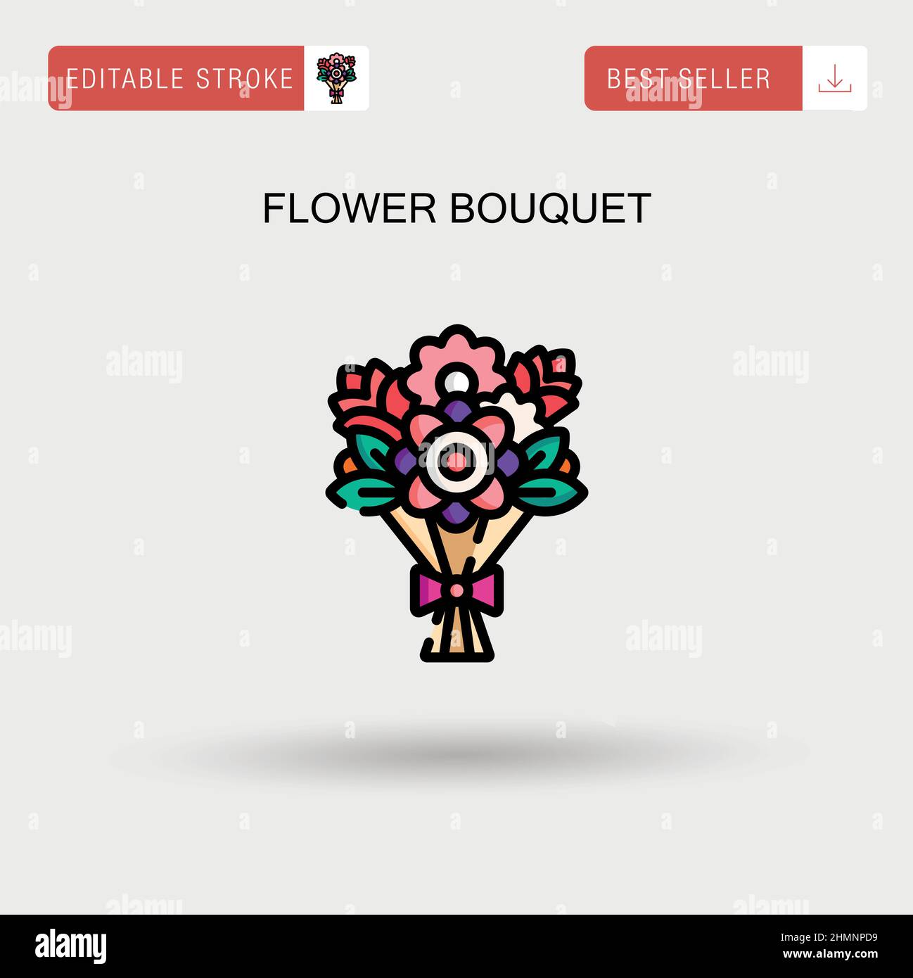 Flower bouquet Simple vector icon Stock Vector Image & Art - Alamy