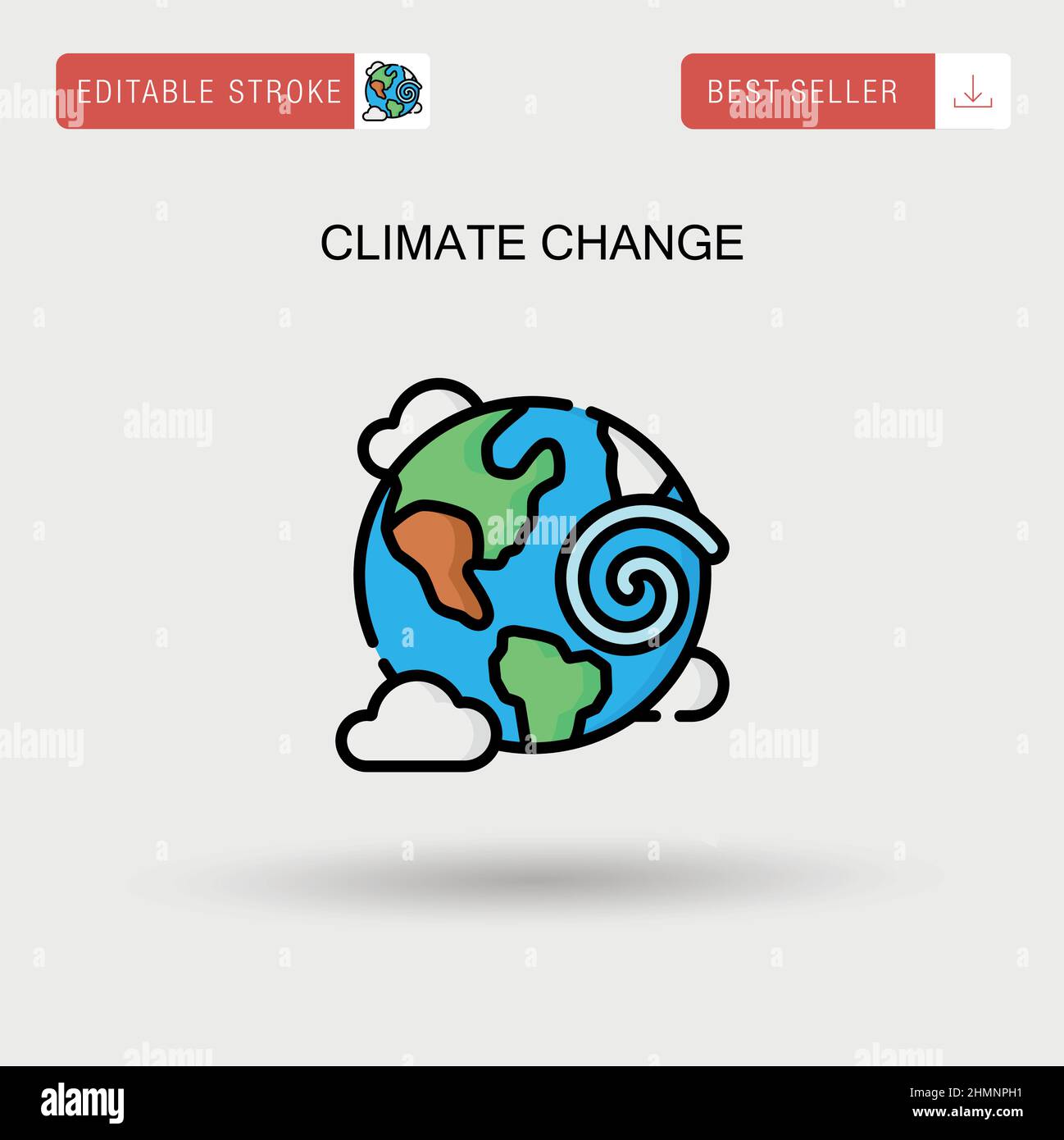 Climate change Simple vector icon. Stock Vector