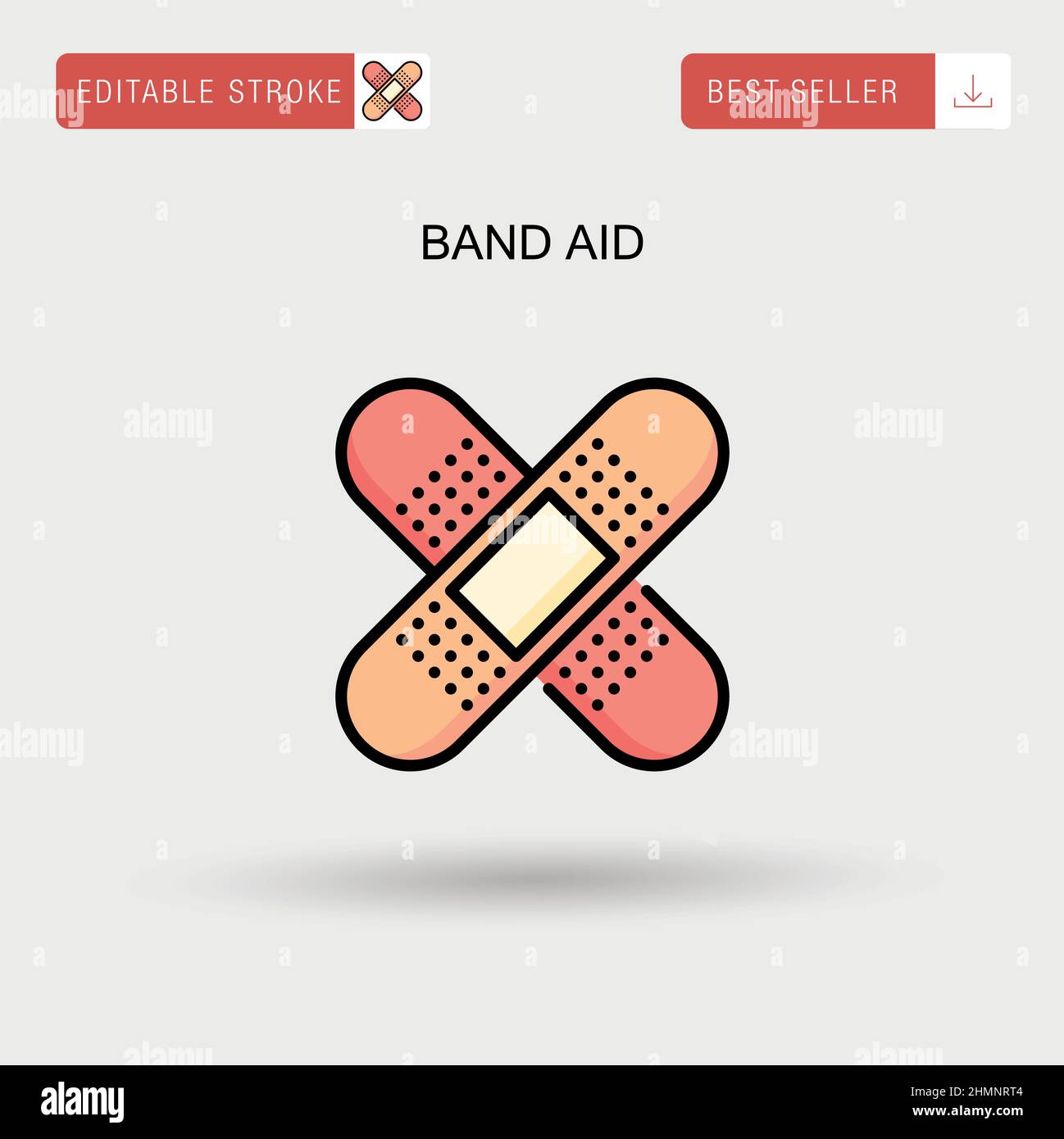 Band aid Simple vector icon. Stock Vector