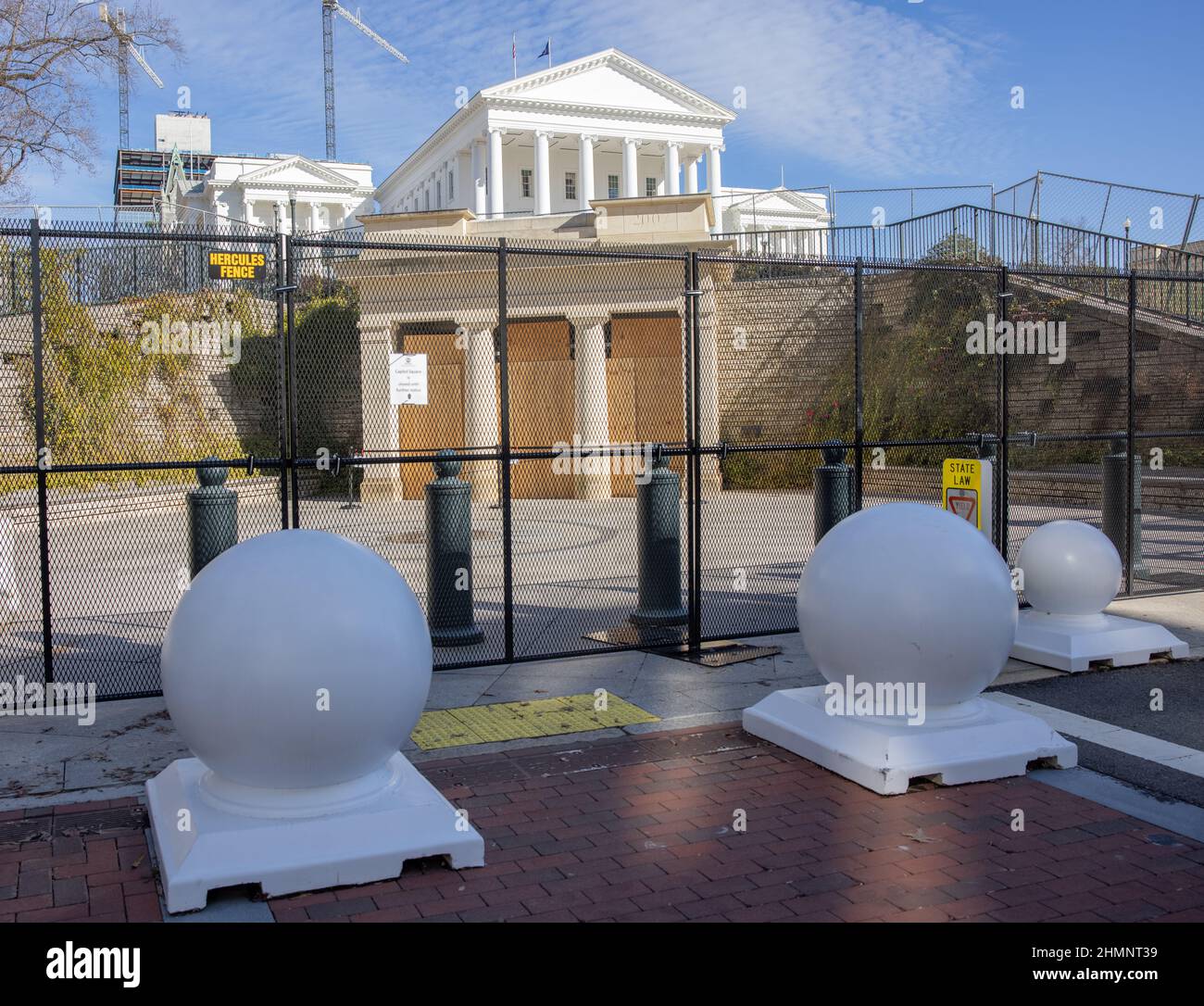 RICHMOND, VA โ January 17, 2021: The Virginia State Capitol is seen in RICHMOND, VA โ January 17, 2021: The Virginia State Capitol is seen in