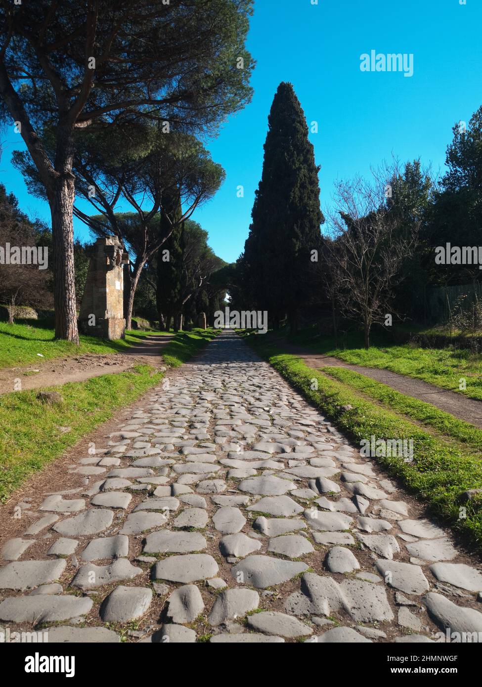 Ancient Appian Way, Rome, Italy Stock Photo
