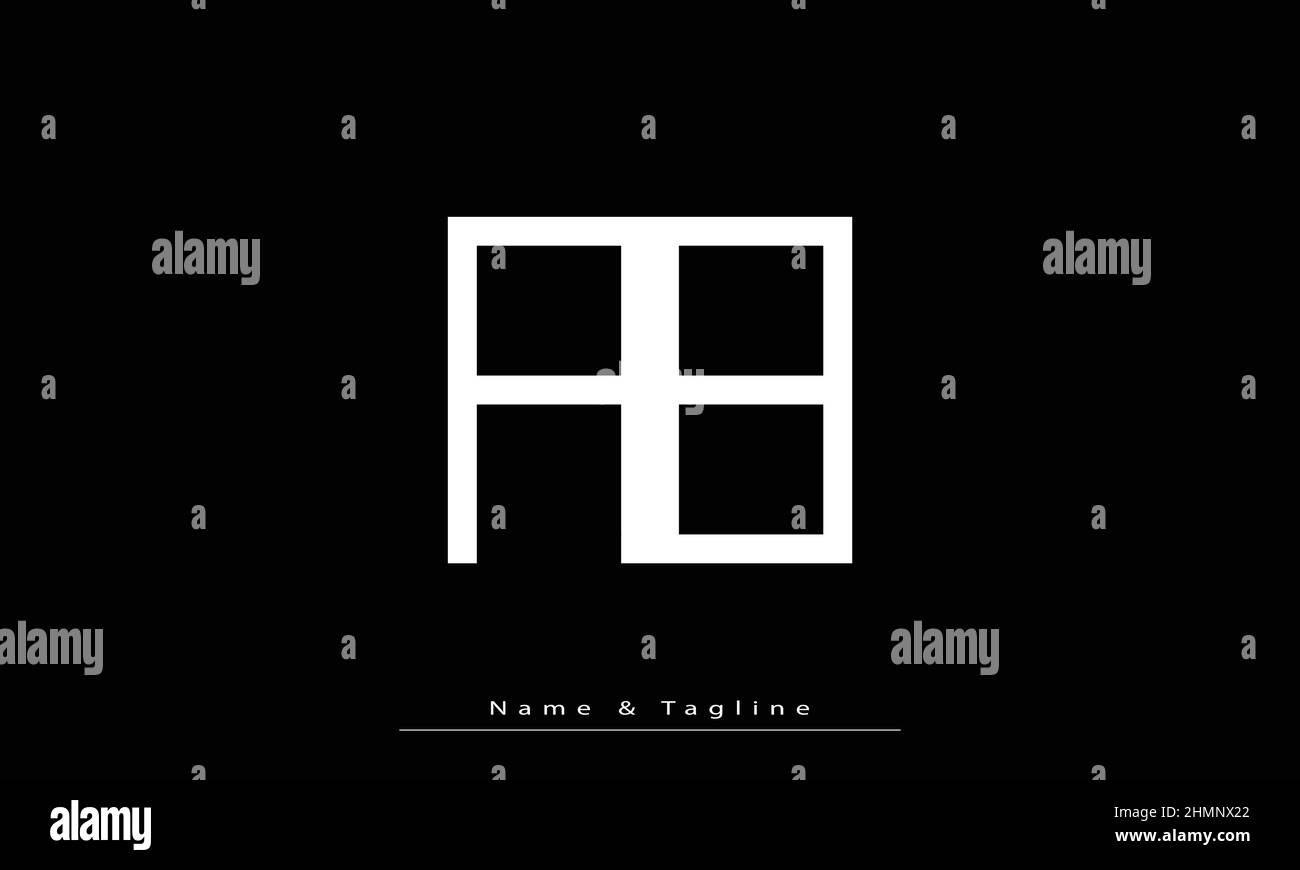 Alphabet letters Initials Monogram logo AB, BA Stock Vector