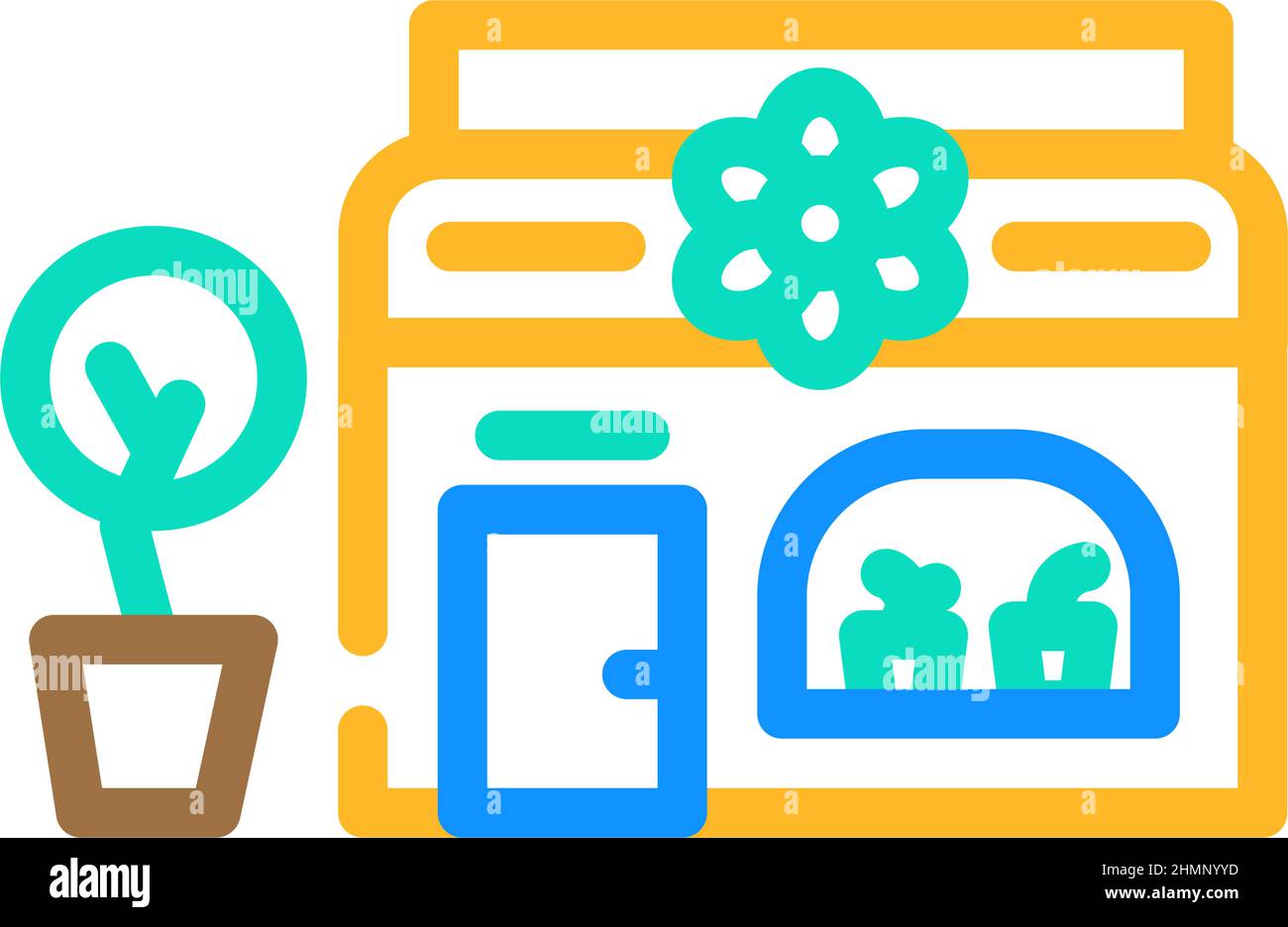 flower shop color icon vector illustration Stock Vector Image & Art - Alamy