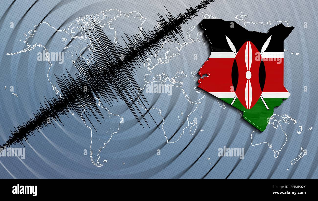 Seismic activity earthquake Kenya map Richter scale Stock Photo Alamy