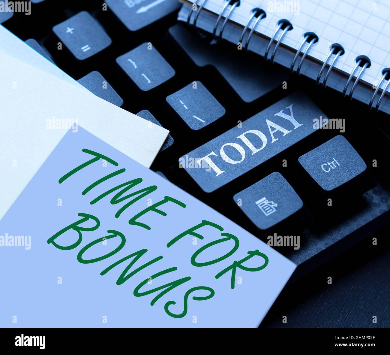 Conceptual display Time For Bonus. Internet Concept a sum of money ...
