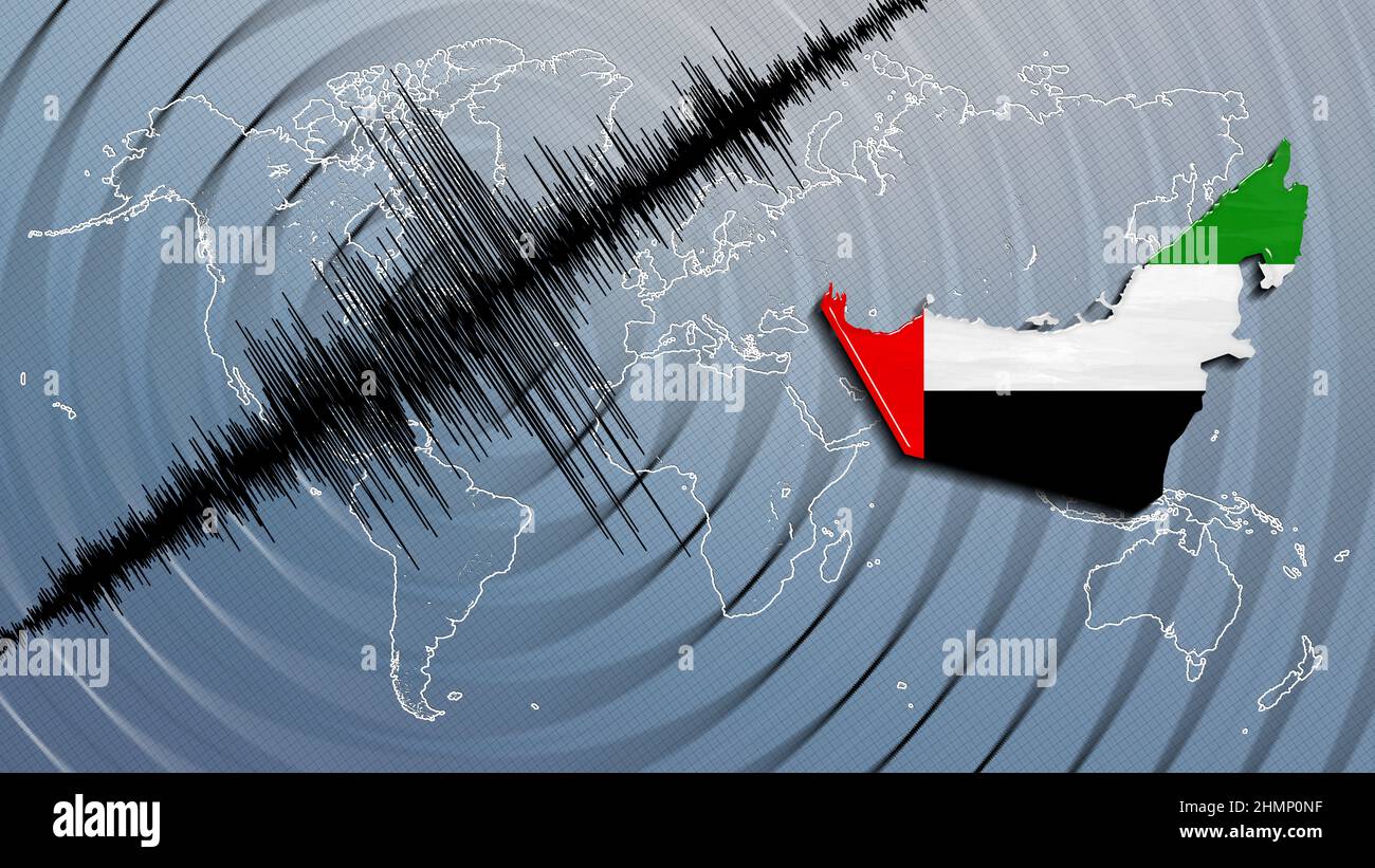 Seismic activity earthquake United Arab Emirates map Richter scale ...