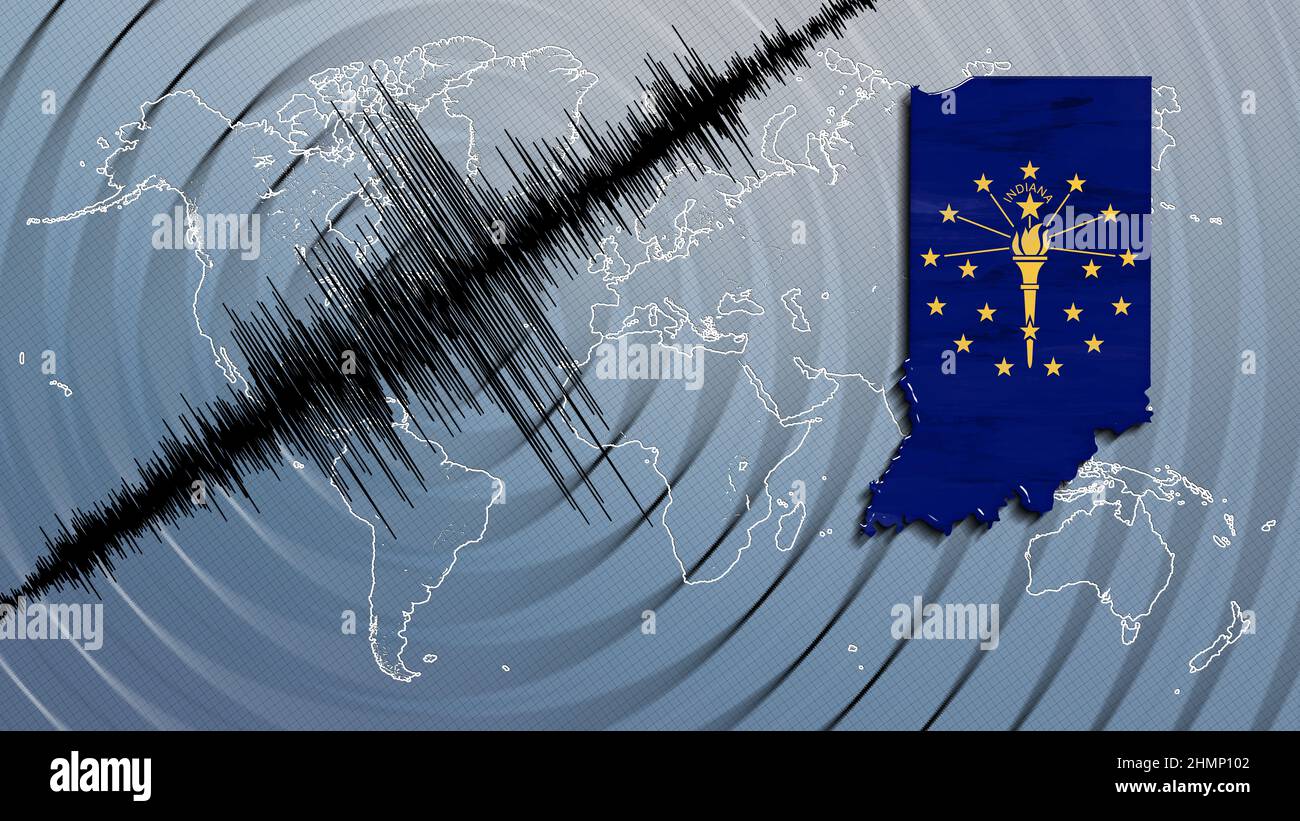 Seismic activity earthquake Indiana map Richter scale Stock Photo Alamy