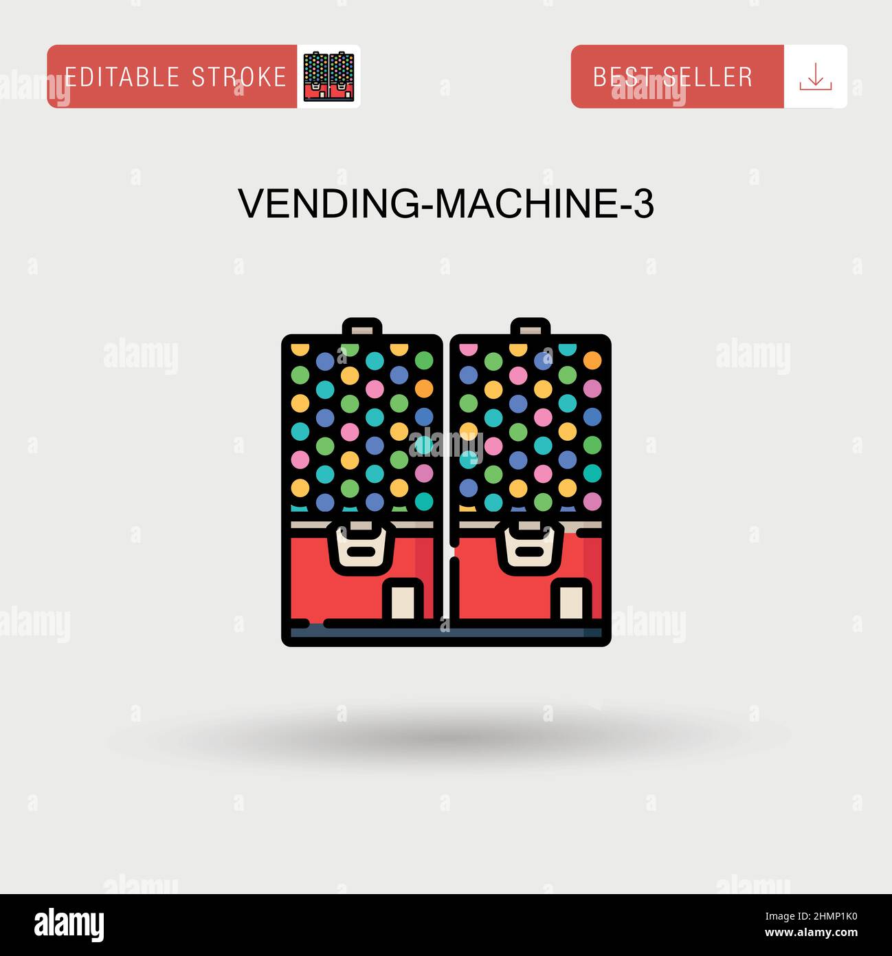 Vending-machine-3 Simple vector icon. Stock Vector