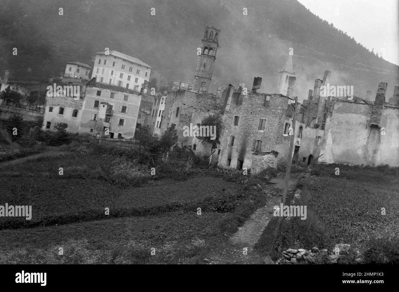 Prima Guerra Mondiale - Fronte Italiano - Tezze sul Brenta - Vicenza - 19° Reggimento Artiglieria Regio Esercito Italiano Stock Photo