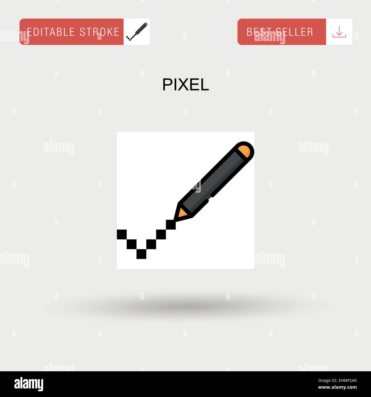 Pixel Simple vector icon. Stock Vector