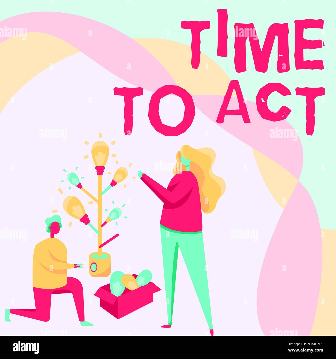 Text sign showing Time To Act. Business idea Do it now Response ...