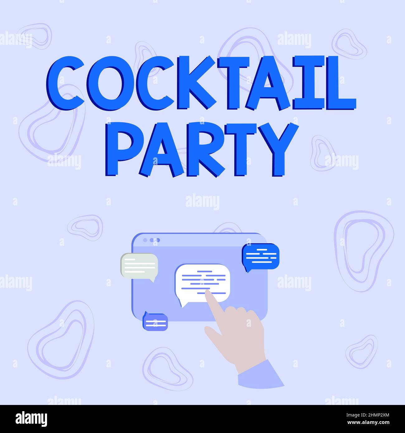 Sign displaying Cocktail Party. Concept meaning formal party with