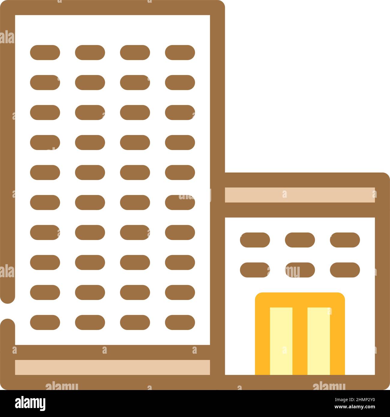 office skyscraper color icon vector illustration Stock Vector Image ...